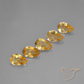 3.22克拉天然黄水晶，梨形，VVS-VS
