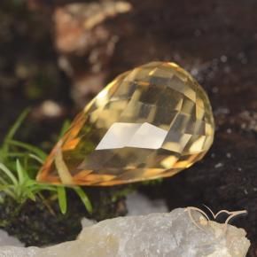 5.07克拉天然黄水晶，泪滴形，VVS-VS