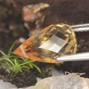 5.07克拉天然黄水晶，泪滴形，VVS-VS