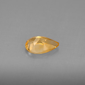 0.78克拉天然黄色黄水晶，梨形，8.1×5.1毫米，VVS