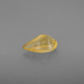 0.83克拉天然黄色黄水晶，梨形，8×5.1毫米，VVS-VS