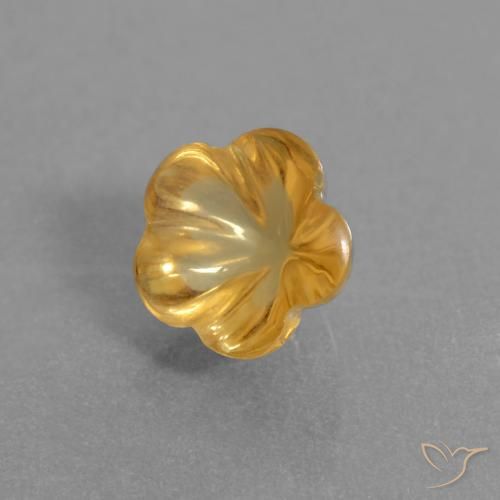 1.41克拉天然黄水晶，花形切割，透明