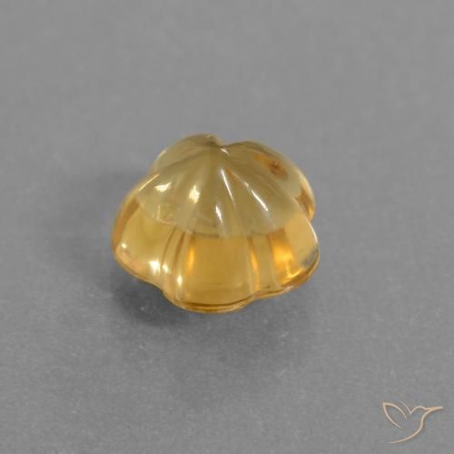 1.41克拉天然黄水晶，花形切割，透明