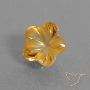 1.54克拉天然黄水晶，花形切割，透明