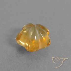 1.54克拉天然黄水晶，花形切割，透明