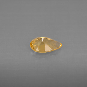 0.61克拉天然黄色黄水晶，梨形，7.7×5.1毫米，VVS-VS
