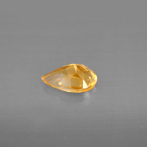 0.70克拉天然黄色黄水晶，梨形，7.8×5.1毫米，VVS-VS