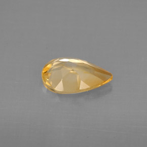 0.71克拉天然黄色黄水晶，梨形，8.1×5.3毫米，VVS-VS