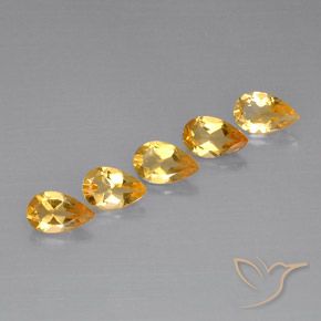 3.59克拉天然黄水晶，梨形，VVS-VS
