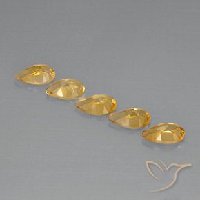 3.59克拉天然黄水晶，梨形，VVS-VS