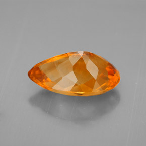 4.18克拉天然橙色黄水晶，梨形，14×8.9毫米，VVS