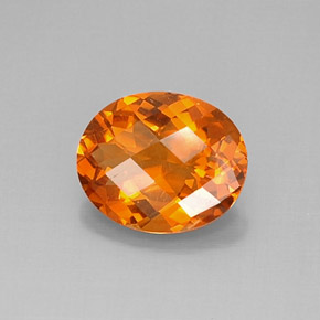 3.22克拉天然橙色黄水晶，椭圆形切割，11.7×9.6毫米，VVS-VS
