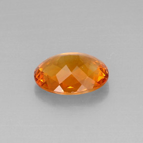 3.22克拉天然橙色黄水晶，椭圆形切割，11.7×9.6毫米，VVS-VS