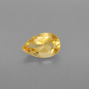 0.73克拉天然黄色黄水晶，梨形，7.8×5.1毫米，VVS