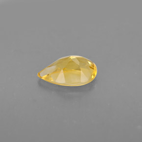 0.73克拉天然黄色黄水晶，梨形，7.8×5.1毫米，VVS