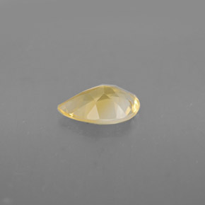 0.58克拉天然黄色黄水晶，梨形，7.6×4.9毫米，VVS