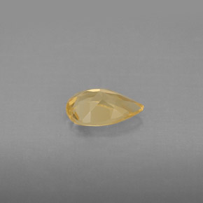 0.72克拉天然黄色黄水晶，梨形，8.1×5.2毫米，VVS