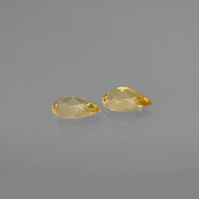 天然黄色黄水晶，梨形，8×5.1毫米，VVS
