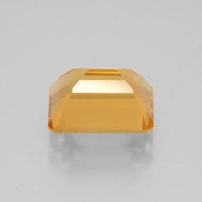 1.97克拉天然黄色黄水晶，祖母绿式切割，9×7毫米，VVS