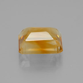 2.23克拉天然黄色黄水晶，祖母绿式切割，9×7毫米，VVS