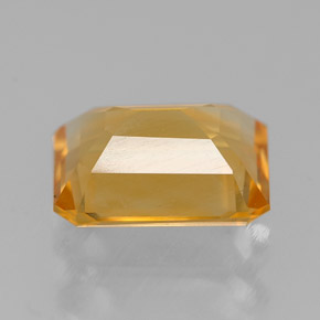1.90克拉天然黄色黄水晶，祖母绿式切割，9×7毫米，VVS-VS