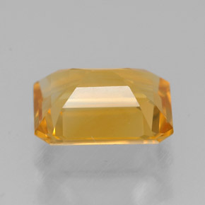 1.90克拉天然黄色黄水晶，祖母绿式切割，9×7毫米，VVS-VS