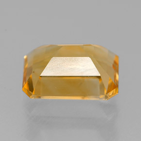 2.03克拉天然黄色黄水晶，祖母绿式切割，8.8×6.9毫米，VVS-VS