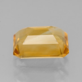 1.90克拉天然黄色黄水晶，祖母绿式切割，8.9×6.9毫米，VVS-VS