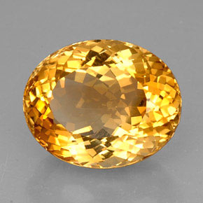 27.60克拉天然橙色黄水晶，椭圆形切割，20.7×16.7毫米，VVS
