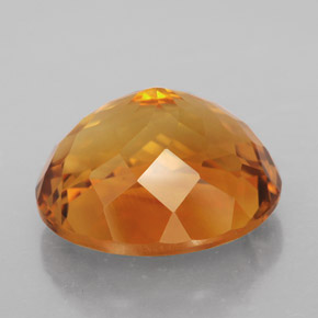 11.83克拉天然橙色黄水晶，椭圆形切割，15.8×13.8毫米，IF