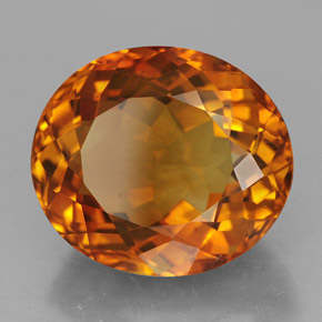 11.24克拉天然橙色黄水晶，椭圆形切割，15.7×13.6毫米，VVS