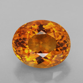 6.55克拉天然橙色黄水晶，椭圆形切割，13.1×10.9毫米，VVS