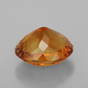 6.55克拉天然橙色黄水晶，椭圆形切割，13.1×10.9毫米，VVS