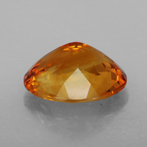 4.27克拉天然橙色黄水晶，椭圆形切割，12.5×10.4毫米，VVS
