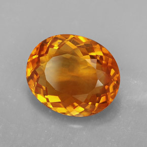 4.70克拉天然橙色黄水晶，椭圆形切割，12.9×10.8毫米，VVS-VS