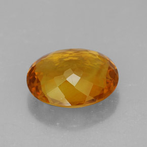 4.70克拉天然橙色黄水晶，椭圆形切割，12.9×10.8毫米，VVS-VS