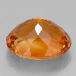4.60克拉天然橙色黄水晶，椭圆形切割，12.1×10毫米，VVS-VS