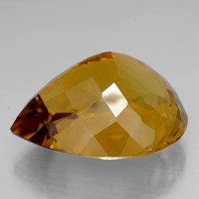 114.05克拉天然黄色黄水晶，梨形，37.2×30.4毫米，IF
