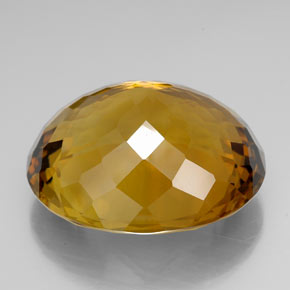 104.30克拉天然黄色黄水晶，椭圆形切割，34.4×29.6毫米，IF