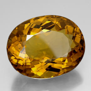 105.90克拉天然黄色黄水晶，椭圆形切割，34.8×27.6毫米，IF