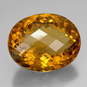 100.00克拉天然黄色黄水晶，椭圆形切割，34.2×27.3毫米，IF