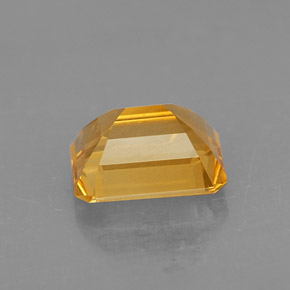 2.10克拉天然黄色黄水晶，祖母绿式切割，8.9×7.1毫米，VS
