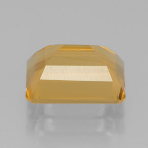 2.18克拉天然黄色黄水晶，祖母绿式切割，8.9×6.9毫米，VS