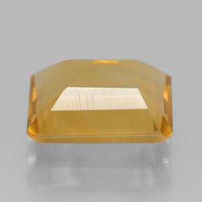 1.92克拉天然黄色黄水晶，祖母绿式切割，8.8×7毫米，VS