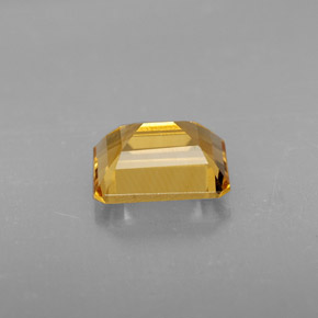 2.03克拉天然黄色黄水晶，祖母绿式切割，8.9×6.9毫米，VS