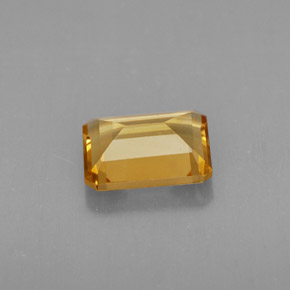 1.74克拉天然黄色黄水晶，祖母绿式切割，8.9×6.9毫米，VVS-VS