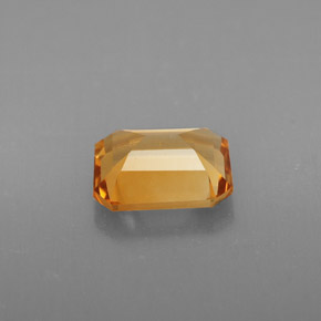 1.80克拉天然黄色黄水晶，祖母绿式切割，8.8×6.8毫米，VVS-VS