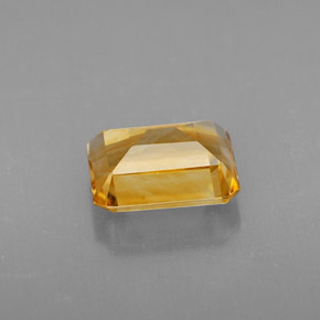 2.12克拉天然黄色黄水晶，祖母绿式切割，9×6.9毫米，VVS-VS