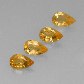 2.51天然黄色黄水晶，梨形，7.9×5毫米，VVS