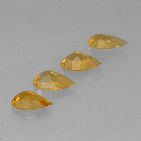 2.51天然黄色黄水晶，梨形，7.9×5毫米，VVS